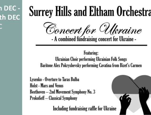 Surrey Hills and Eltham Orchestras Concert for Ukraine